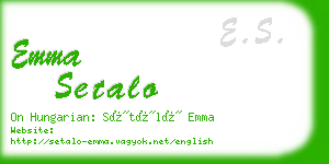 emma setalo business card